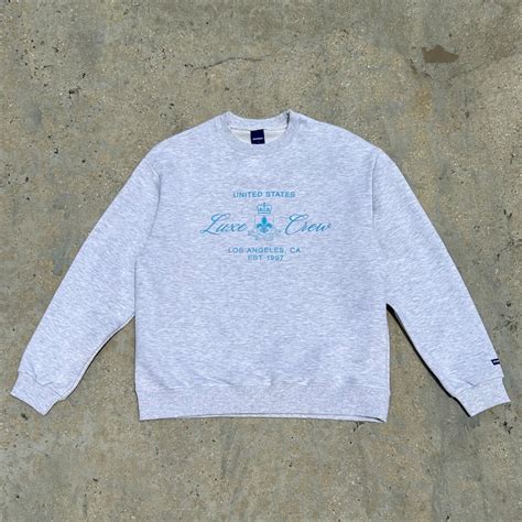 Luxe Crew Sweatshirts Melange White 감도 깊은 취향 셀렉트샵 29cm