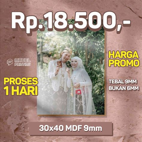 Jual Cetak Foto Uk R Bingkai Papan Mdf Tebal Banget X Cm