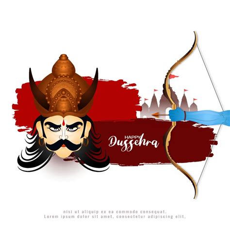 Happy Dussehra And Vijaya Dashami Festival Background Design