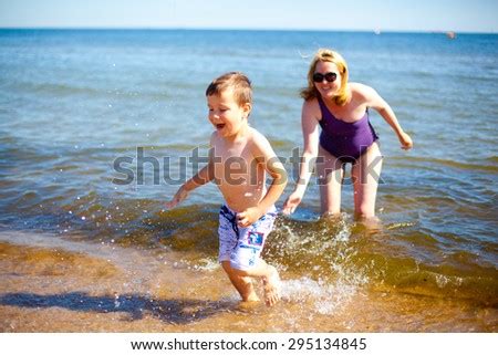Smiling Father Holding Happy Son Naked Stock Photo Shutterstock