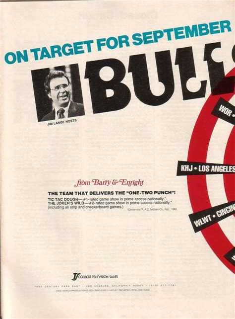 Bullseye 80s Promo Flyer Sitcoms Online Photo Galleries