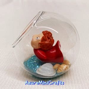 Goldfish Princess In Glass Fishbowl Garden Miniature Diameter Inch