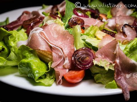 Зелена салата с прошуто и сладко-кисел сос - Vili's time