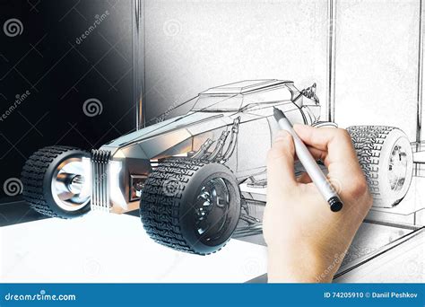 Modèle De Voiture De Hot Rod De Dessin De Main Illustration Stock Illustration du véhicule
