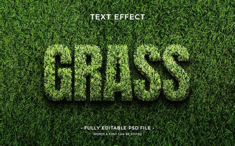 Premium Psd Grass Text Effect