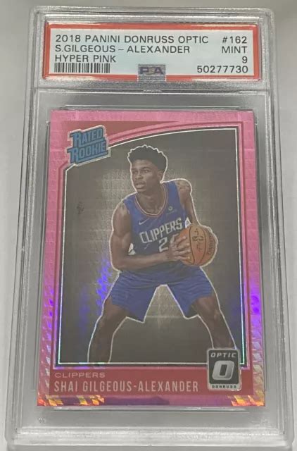 Panini Donruss Optique Shai Gilgeous Alexander Hyper Rose Psa