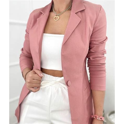 Casaquinho Feminino Social Blazer Terninho Acinturado Cores Escorrega