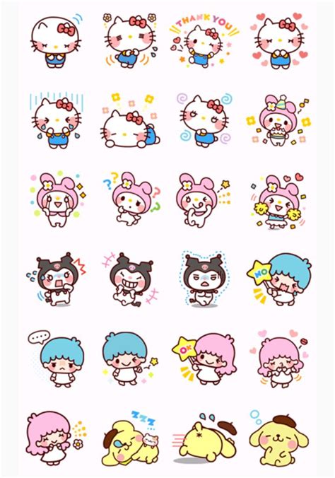 Pin By Famous Strawberry Candy On Hello Kitty And Sanrio Cute Stickers