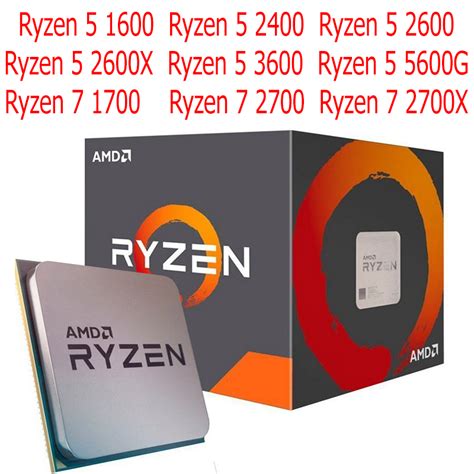 Processador Amd Ryzen 5 1600 2400G 2600 2600X 3600 5600 5600G e Ryzen 7 ...