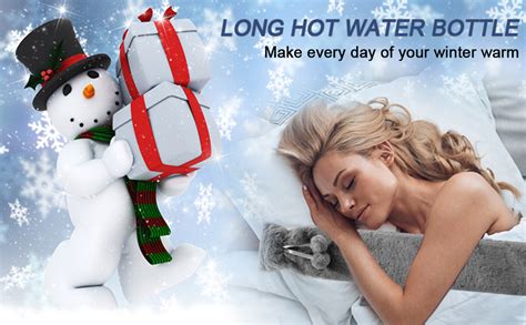 Hot Water Bottle Jsdoin Extra Long Lilac Hot Water Bottle With Super Soft Fleece Cosy Cover