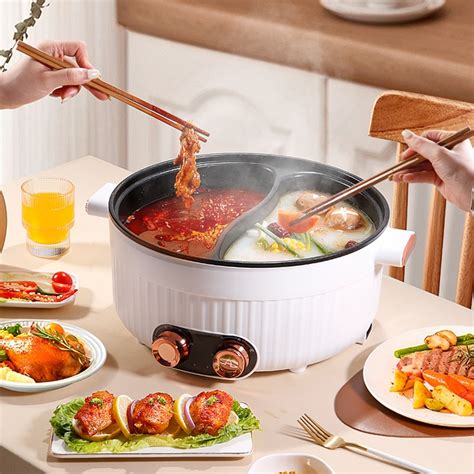 Jual Panci Elektrik Hotpot Kuah Hot Pot Shabu Steamboat Suki Pan 2 In1 Shopee Indonesia