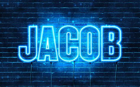 Download wallpapers Jacob, 4k, wallpapers with names, horizontal text ...