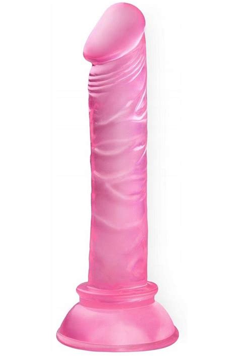 Lolita Shop Ultra Yumuşak Esnek Pembe Jel Dokuda 14 Cm Anal Vajina Kullanılabilen Vantuzlu