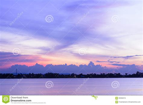 Twilight sunset sky stock image. Image of evening, daybreak - 56096315