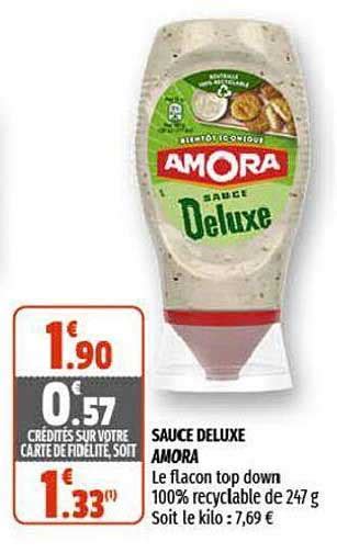 Promo Sauce Deluxe Amora Chez Coccinelle Supermarché Icatalogue Fr