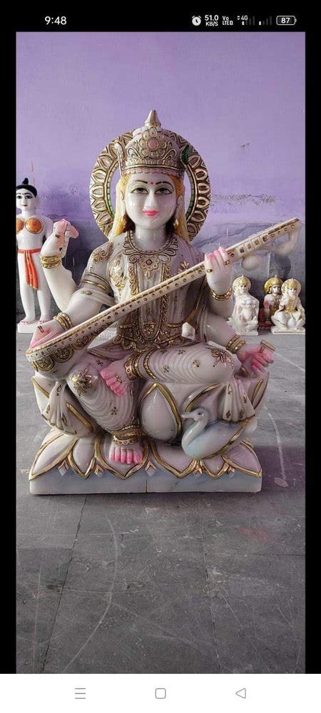 Saraswati Sarasvati Marble Statue At Rs In Alwar Id