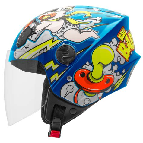 Capacete New Liberty Three Zombie Bad Baby Moto Aberto Urbano Pro Tork