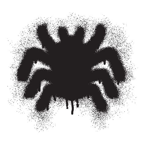 Spider icon graffiti with black spray paint 25546841 Vector Art at Vecteezy