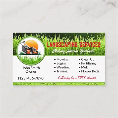 Landscaping Business Cards | Zazzle