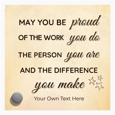 May You Be Proud Of The Work You Do Glass Plaque Thank You Custom Gift