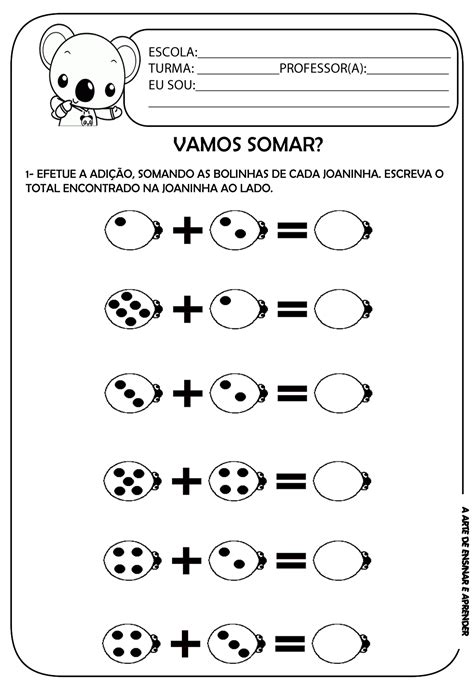 Educação Infantil Atividade De Alfabetização Matemática
