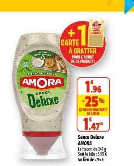 Promo Sauce Deluxe Amora Chez Coccinelle Express