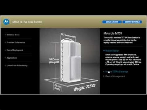 Motorola MTS1 TETRA Base Station product Tour - YouTube
