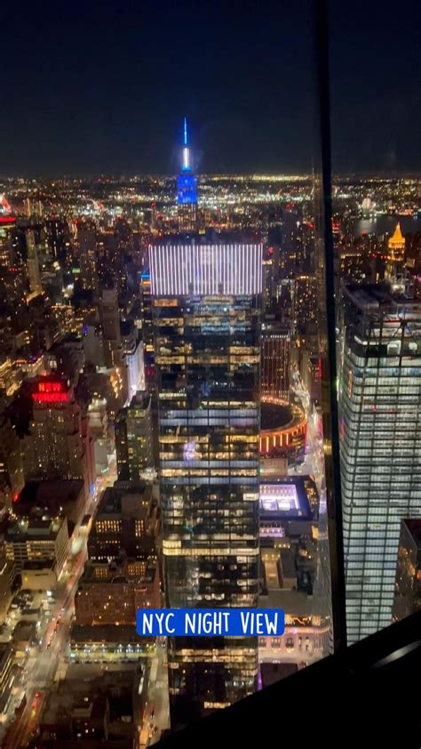 NYC New York City Manhattan Skyline Night View From📍Edge Hudson Yards ...