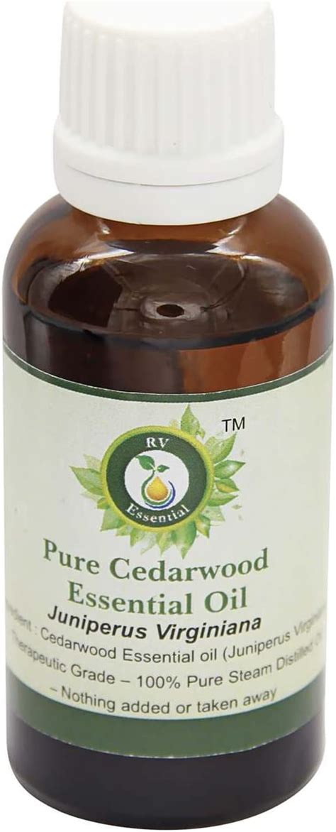 R V Essential Pure Cedarwood Essential Oil 30ml 1 01oz Juniperus