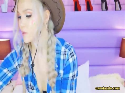 Hot Brunette Pushes Dildo Deep Inside Live