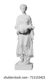 Antique Sculpture Almost Naked Woman Fruits Stock Photo Shutterstock