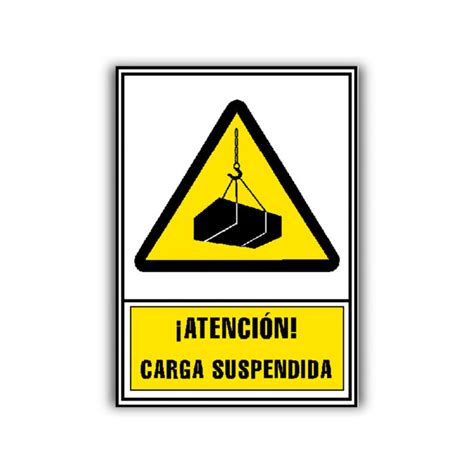 Pictograma Archivo 2000 Atencion Carga Suspendida Pvc Amarillo