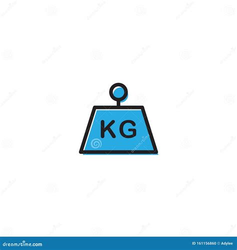 Kilogram Vector Icon Symbol Isolated On White Background ...