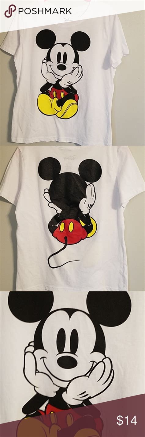 Disney Double Side Mickey Mouse Tee Shirt Mickey Mouse Tee Shirt Double