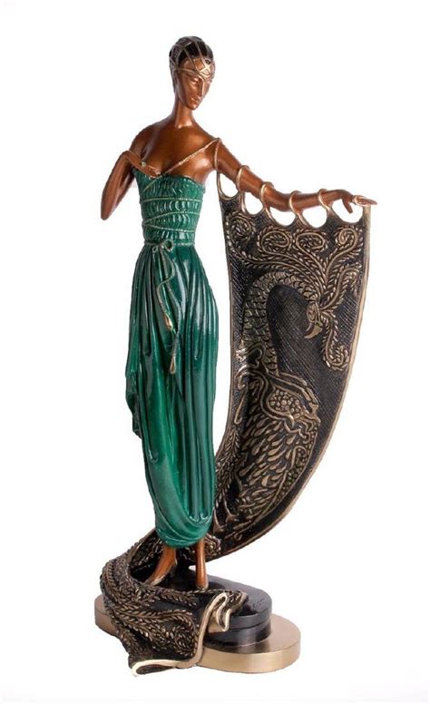 Sold Price Erte Emerald Night Bronze Sculpture October 3 0121 6