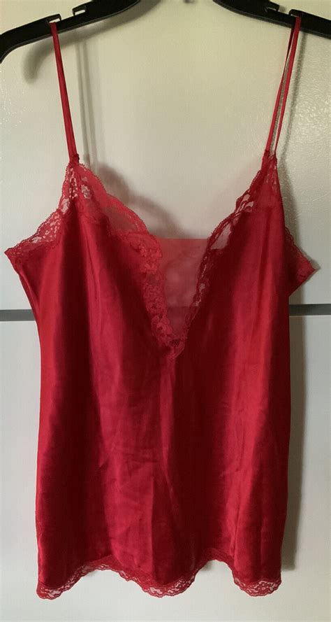Victorias Secret Satin Sexy Elegant Lingerie Red Nigh Gem