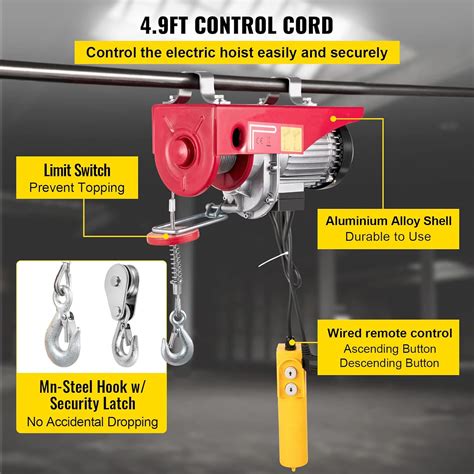 Tools Lbs Happybuy Lbs Lift Electric Hoist V Electric Hoist