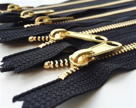 Metal Zippers Brass Teeth Inch Heavy Duty Ykk Purse Zippers With A