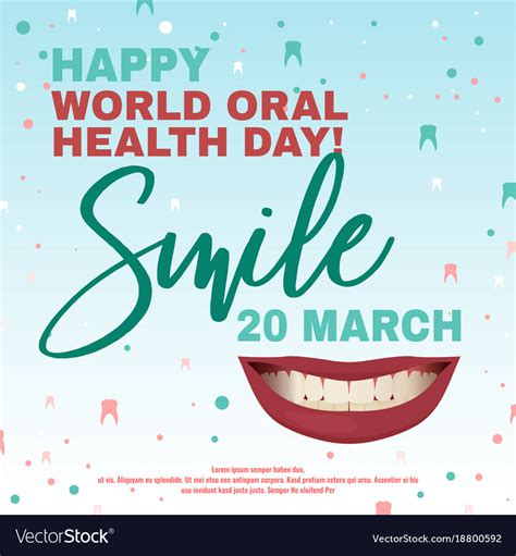 Oral Health Day Royalty Free Vector Image Vectorstock