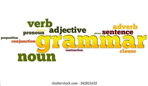 English Grammar Terms Word Cloud Stock Illustration 342821633 ...