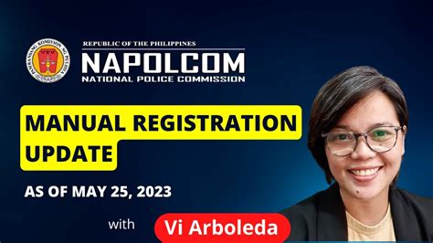 Napolcom Manual Registration As Of May 25 2023 Youtube