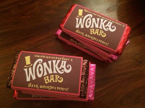 Wonka Bar Golden Ticket Party Invitation