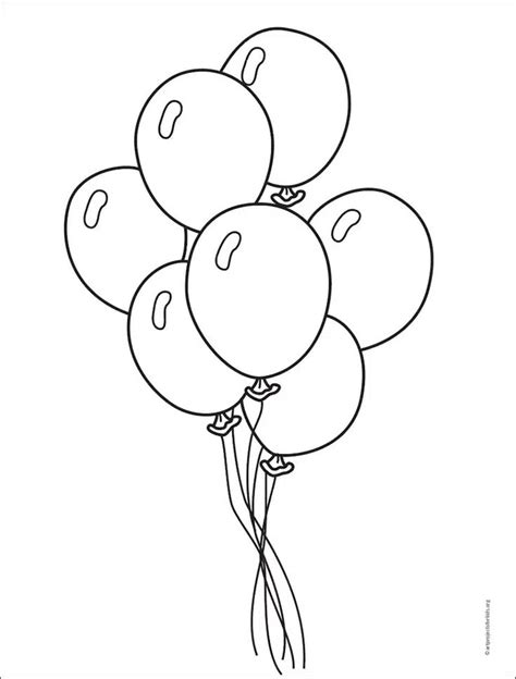 A Bunch Of Balloons Coloring Page