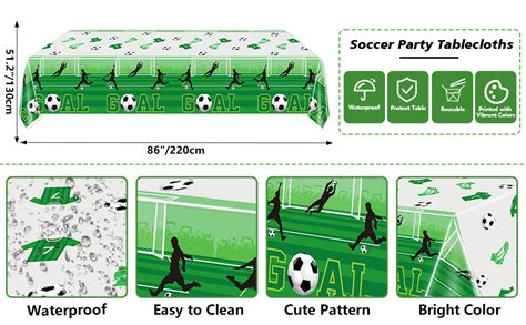 Soccer Birthday Party Supplies Including HAPPY BIRTHDAY Banner