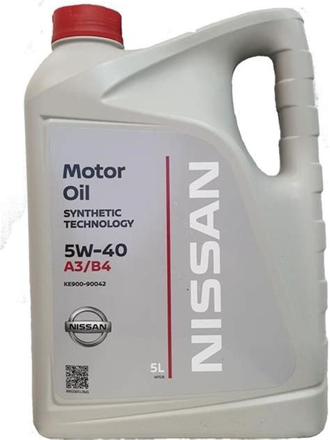 Моторное масло Nissan Motor Oil 5W-40 A3/B4, 5 л купити у Дніпрі, ціна ...