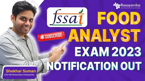 FSSAI Food Analyst Exam 2023 Official Notification Released Check