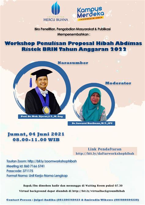 Workshop Penulisan Proposal Hibah Abdimas Ristek Brin Pusat