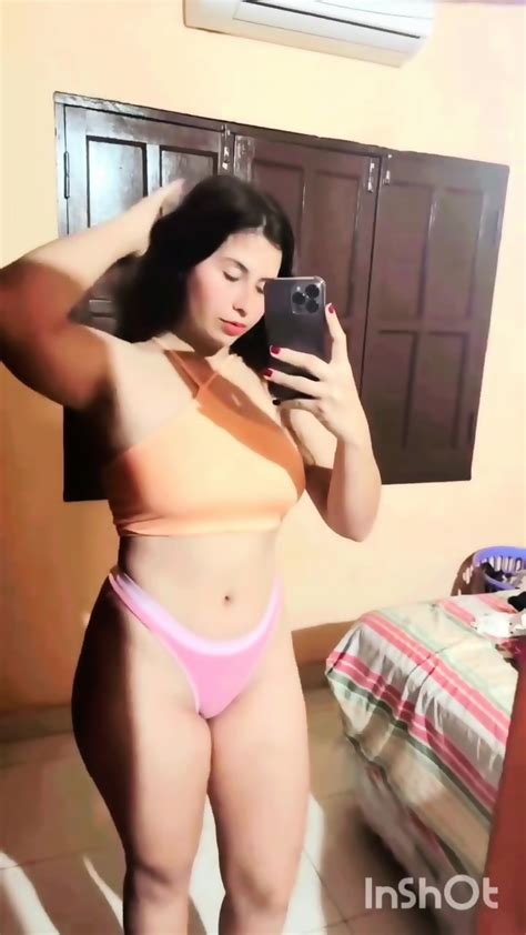 Sexy Brunette Babe Erotic Pink Panty