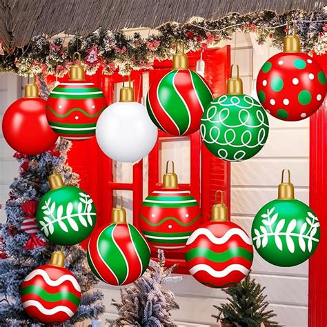 16 Pieces Large Inflatable Christmas Balls Outdoor