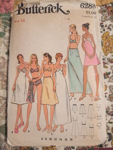 Vintage Butterick Misses Bust Sewing Pattern Uncut Lingerie Slips Ebay